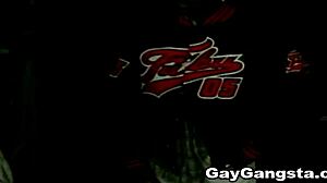 interracial gays group sex in gym