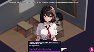 Japanese teen student explores wild fantasies on web chat with anime hentai vibe