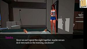 Redhead teen explores erotic ass in cartoon game