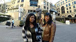 lesbian public pickup leads to shower sucking in african toilet