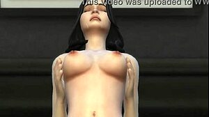 Stepsister discovers stepbrother masturbating in his room and they end up fucking.