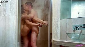 Passionate Couple Enjoys Detailed Morning Sex in Wet Steamy Shower