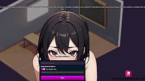 Japanese teen student explores wild fantasies on web chat with anime hentai vibe