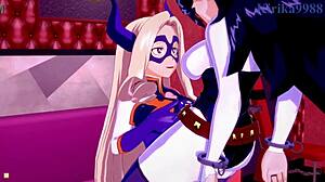 ochako uraraka gets intense futanari sex with dirty old guys, mt lady, and midnight in this hentai creampie scene