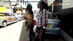 lesbian public pickup leads to shower sucking in african toilet