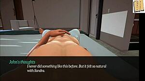 Redhead teen explores erotic ass in cartoon game