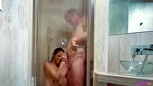 Passionate Couple Enjoys Detailed Morning Sex in Wet Steamy Shower