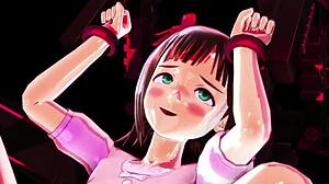 3d cartoon hentai with detailed Haruka’s sensual moves in action