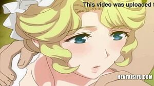 Dedicated servant surrenders to master’s desires with big tits in hentai. Oh, take me now!