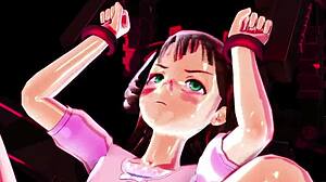 3d cartoon hentai with detailed Haruka’s sensual moves in action