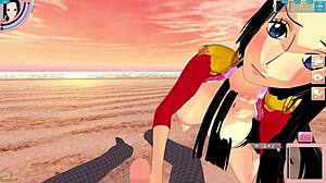 3D Hentai Game with OnePiece Boa Hancock in Male POV
