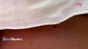 Wife, you're so hot shopping without a bra, teasing the seller.