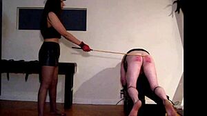 She Gets Punished With A Hard Caning And Spanking Session. Then Oral Follows.