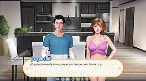 Stepsister gave a blowjob and swallowed every last drop