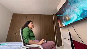 Leave that play, I want you to fuck me, you're my favorite lesbian cousin