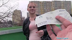 Hey, wanna watch this innocent ginger get banged? She's taken over a car bonnet!