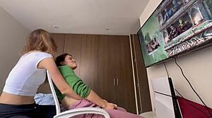 Leave that play, I want you to fuck me, you're my favorite lesbian cousin