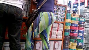 Amazing huge ass in voyeur video!