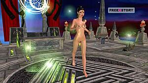 Wow, This 3D Cartoon Indian Girl Masturbates with a Banana!