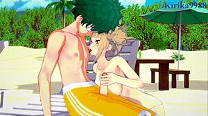 himiko toga, mitsuki bakugo, and izuku midoriya in wild 3d hentai sex - my hero academia