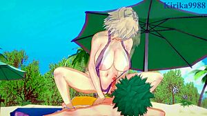 himiko toga, mitsuki bakugo, and izuku midoriya in wild 3d hentai sex - my hero academia