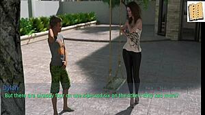 a wife and her stepmother enjoy a homemade game together