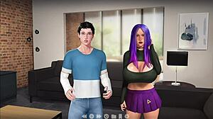 Stepsister gave a blowjob and swallowed every last drop