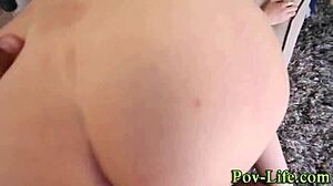 bold pov teen 18+ receives intense cum spray all over