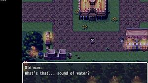 tanned girl natsuki in hentai game ep 35, exhibitionist peeing making pussy wet