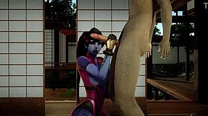 widowmaker blowjob and deepthroat in overwatch sfm