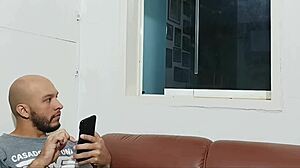 Kitchen Group Action With Stepsister And Boyfriend Watching