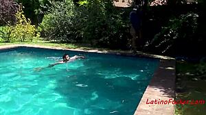 Sex By The Pool - Latin Gay Teens Ride Outdoors On Hidden Cam