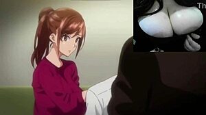 Himawari's big nipples and oiled body shine at night