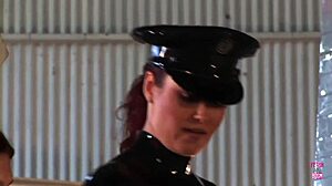 these two amazing lesbian friends played rough with a strap-on in a warehouse. wild times!