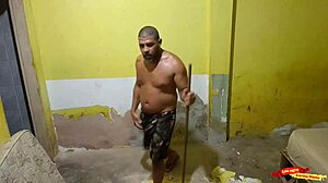 Seduce the hired bricklayer at home