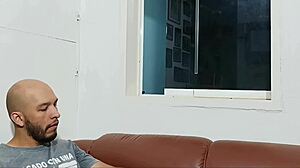 Kitchen Group Action With Stepsister And Boyfriend Watching