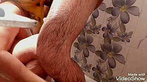 Big-Boobs Wife Massages Hubby and Rides Him Hard in Garage