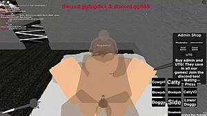 in this roblox scene the cute girl gets bent over for anal doggystyle and riding