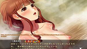 Maid-san explodes in boin game scene with huge tits!