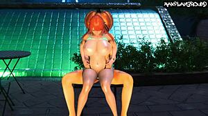 Nami Gets Destroyed in Wild 3D Cartoon Hentai Anime Action Scene.