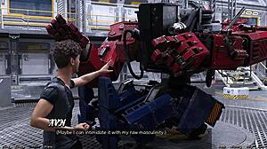 Flirting with Half-Robot Girl in Space, Wow!