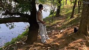 Bisexual Guy Walks Trail and Leaves Young Man Dripping Cum Publicly