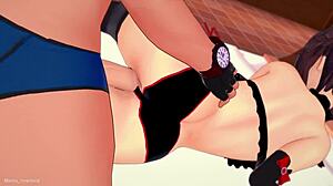 Megumin puts on bikini for hentai fucking in inn