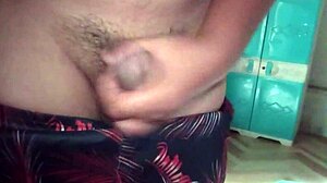 Teen boy spills creamy milk while jerking hard. So hot! 🔥