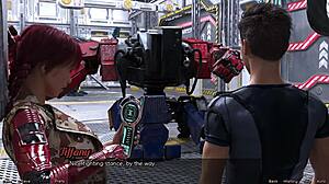 Flirting with Half-Robot Girl in Space, Wow!