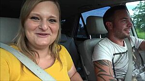 Young Lina Mila gets kinky on a highway rest stop