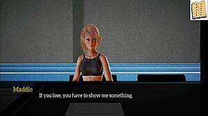 Blonde teen in My New Family 19 faces intense tit action during game