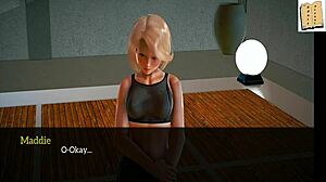 Blonde teen in My New Family 19 faces intense tit action during game