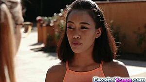 Petite Aria and Raquel Fuck Neighbor Intensely