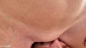 Wife moans as husband licks her pussy close up. She returns the favor with deepthroat.